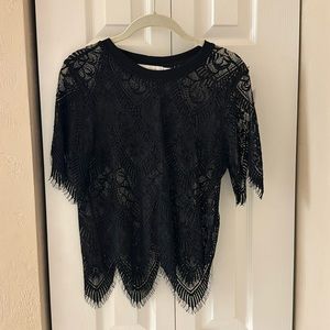 Black lace top